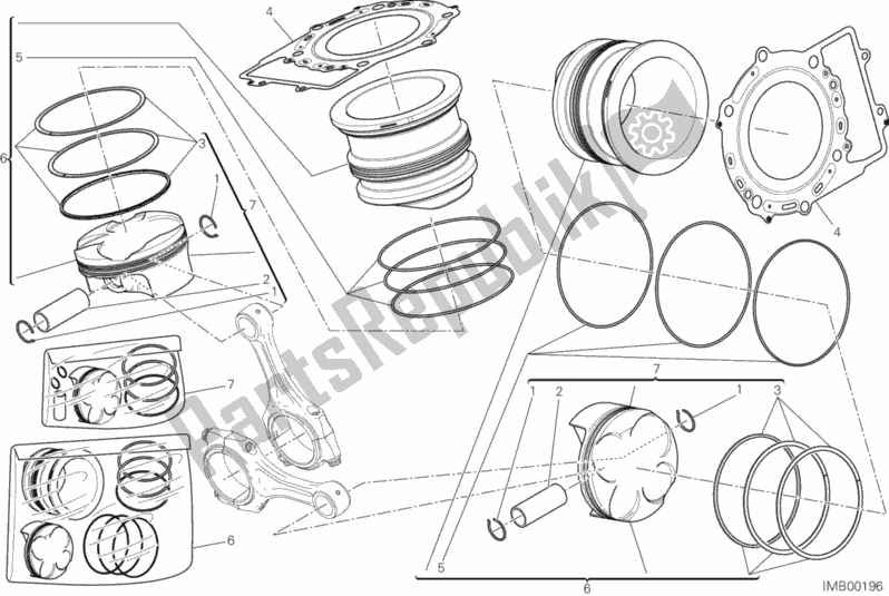 Wszystkie części do Cylindry - T? Oki Ducati Superbike 899 Panigale ABS 2015